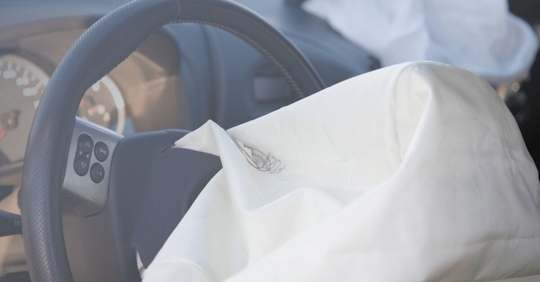 airbags in a car after a crash