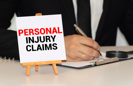 personal injury claim form. Business and medical concept
